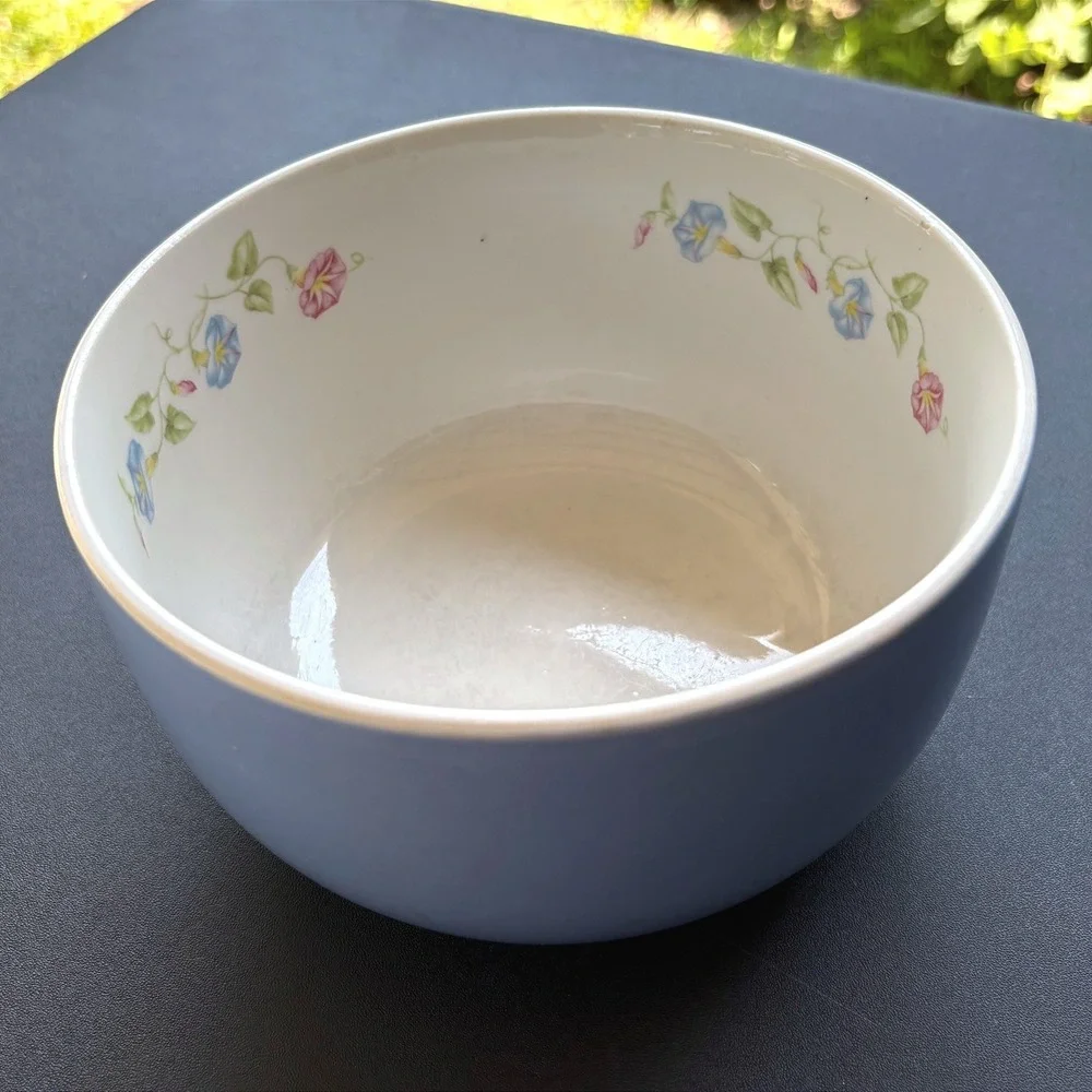 Hall China Morning Glory Blue Mixing Bowl Jewel Homemakers Institute